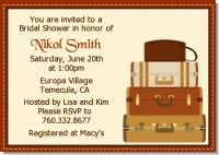 Pack Your Bags Destination - Bridal Shower Invitations