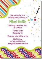 Paint Party - Birthday Party Invitations