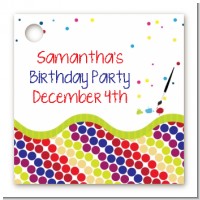 Paint Party - Personalized Birthday Party Card Stock Favor Tags