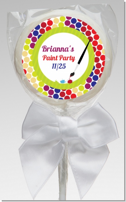 Paint Party - Personalized Birthday Party Lollipop Favors