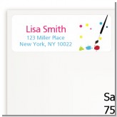 Paint Party - Birthday Party Return Address Labels