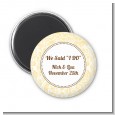 Pale Yellow & Brown - Personalized Bridal Shower Magnet Favors thumbnail