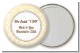 Pale Yellow & Brown - Personalized Bridal Shower Pocket Mirror Favors thumbnail