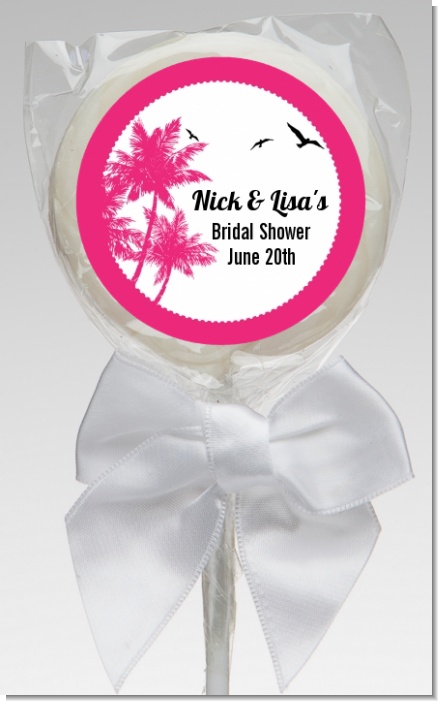 Palm Tree - Personalized Bridal Shower Lollipop Favors