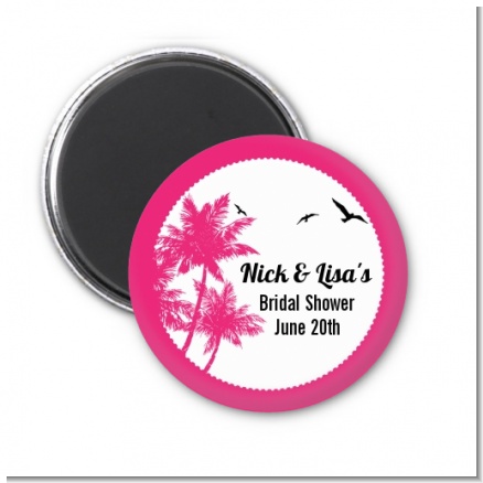 Palm Tree - Personalized Bridal Shower Magnet Favors
