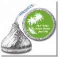 Palm Trees - Hershey Kiss Bridal Shower Sticker Labels thumbnail