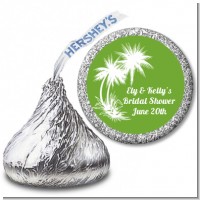Palm Trees - Hershey Kiss Bridal Shower Sticker Labels