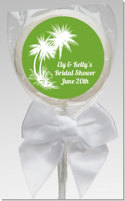 Palm Trees - Personalized Bridal Shower Lollipop Favors