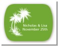 Palm Trees - Personalized Bridal Shower Rounded Corner Stickers thumbnail