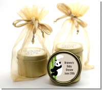 Panda - Baby Shower Gold Tin Candle Favors