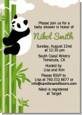 Panda - Baby Shower Invitations