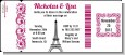 Paris - Bridal Shower Destination Boarding Pass Invitations thumbnail