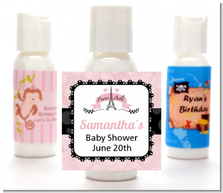 Paris Bebe - Personalized Baby Shower Lotion Favors