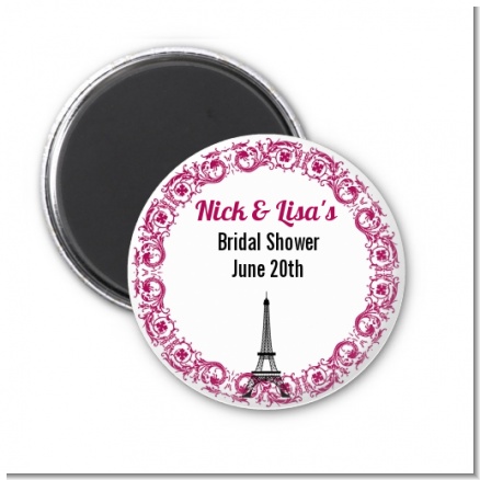 Paris - Personalized Bridal Shower Magnet Favors