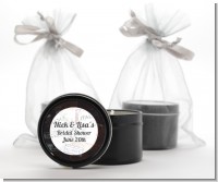 Passport - Bridal Shower Black Candle Tin Favors