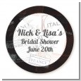 Passport - Round Personalized Bridal Shower Sticker Labels thumbnail