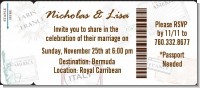 Passport - Bridal Shower Destination Boarding Pass Invitations