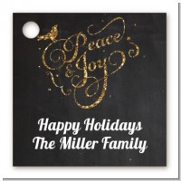 Peace and Joy - Personalized Christmas Card Stock Favor Tags