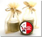 Peace Out Santa - Christmas Gold Tin Candle Favors