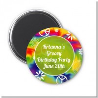 Peace Tie Dye - Personalized Birthday Party Magnet Favors