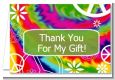 Peace Tie Dye - Birthday Party Thank You Cards thumbnail