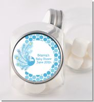 Peacock - Personalized Baby Shower Candy Jar