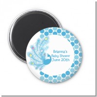Peacock - Personalized Baby Shower Magnet Favors