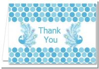 Peacock - Baby Shower Thank You Cards