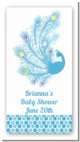 Peacock - Custom Rectangle Baby Shower Sticker/Labels