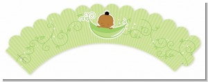 Sweet Pea African American Boy - Baby Shower Cupcake Wrappers