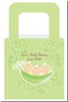 Triplets Three Peas in a Pod Caucasian Three Girls - Personalized Baby Shower Favor Boxes thumbnail