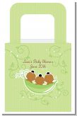 Triplets Three Peas in a Pod African American Two Girls One Boy - Personalized Baby Shower Favor Boxes