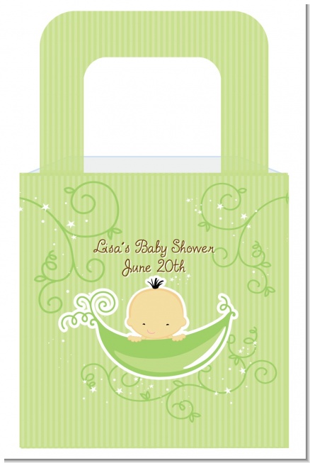 Sweet Pea Asian Boy - Personalized Baby Shower Favor Boxes