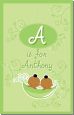 Twins Two Peas in a Pod African American Two Boys - Personalized Baby Shower Nursery Wall Art thumbnail