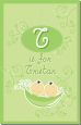 Twins Two Peas in a Pod Asian Two Boys - Personalized Baby Shower Nursery Wall Art thumbnail