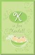 Triplets Three Peas in a Pod Asian Two Girls One Boy - Personalized Baby Shower Nursery Wall Art thumbnail
