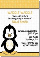 Penguin - Birthday Party Invitations