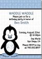 Penguin Blue - Birthday Party Invitations thumbnail