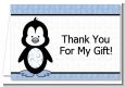 Penguin Blue - Birthday Party Thank You Cards thumbnail