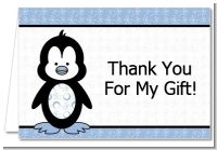 Penguin Blue - Birthday Party Thank You Cards