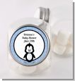 Penguin Blue - Personalized Baby Shower Candy Jar thumbnail