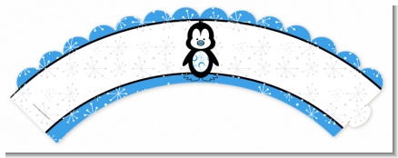 Penguin Blue - Baby Shower Cupcake Wrappers
