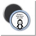 Penguin Blue - Personalized Baby Shower Magnet Favors thumbnail