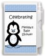 Penguin Blue - Baby Shower Personalized Notebook Favor thumbnail