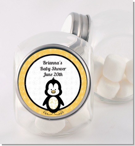Penguin - Personalized Baby Shower Candy Jar