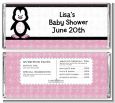 Penguin Pink - Personalized Baby Shower Candy Bar Wrappers thumbnail