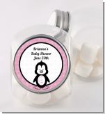Penguin Pink - Personalized Baby Shower Candy Jar