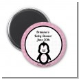 Penguin Pink - Personalized Baby Shower Magnet Favors thumbnail