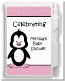 Penguin Pink - Baby Shower Personalized Notebook Favor