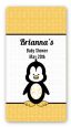 Penguin - Custom Rectangle Baby Shower Sticker/Labels thumbnail